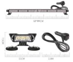 Стробоскоп мигалка LED балка на дах авто, на магнітах, 120СМ/4 сторони / ЖОВТИЙ 120Вт, прикурювач 12-24В - Зображення 5