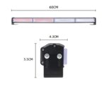 СТРОБОСКОП МИГАЛКА LED БАЛКА 60СМ/ COB1-4 / ОРАНЖЕВА 72 ВТ 14 РЕЖИМІВ, ПРИКУРЮВАЧ - Зображення 2
