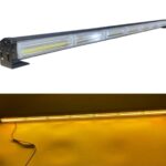 СТРОБОСКОП МИГАЛКА LED БАЛКА 103СМ/ COB 1-7 / ОРАНЖЕВА, 14 РЕЖИМІВ, ЖИВЛЕННЯ - ПРИКУРЮВАЧ.