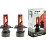 Світлодіодні LED-лампи головного світла DECKER PL-01 12-24V ЦОКОЛЬ – H4 10000 Lm 9-32V КОМПЛЕКТ