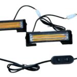 LED СТРОБОСКОП ПОМАРАНЧЕВОГО КОЛЬОРУ 16,5 см 2ШТ (12-24 вольта) BLASKAR