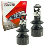 Світлодіодні міні-лінзи Bi-LED MiniLens Decker Led GL-02 H7 5000К 8000LM 45W 9-32V (Комплект 2 шт)