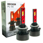 Світлодіодні LED-лампи головного світла DECKER PL-01 12-24V ЦОКОЛЬ – H27 10000 Lm 9-32V КОМПЛЕКТ